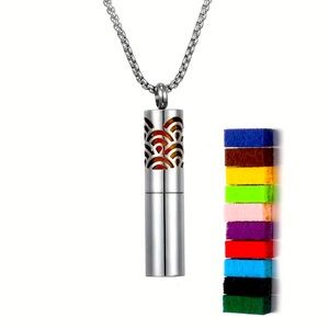 Diffuser Necklace Essential Oil Container Stainless Steel Pendant - Aromatherapy